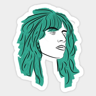 Patti Smith Line Drawing Sticker